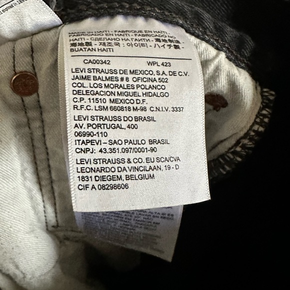 Levi Strauss Levi’s Black 501 Straight Leg Classic Denim Jeans Size 38X30 EUC - Picture 10 of 12
